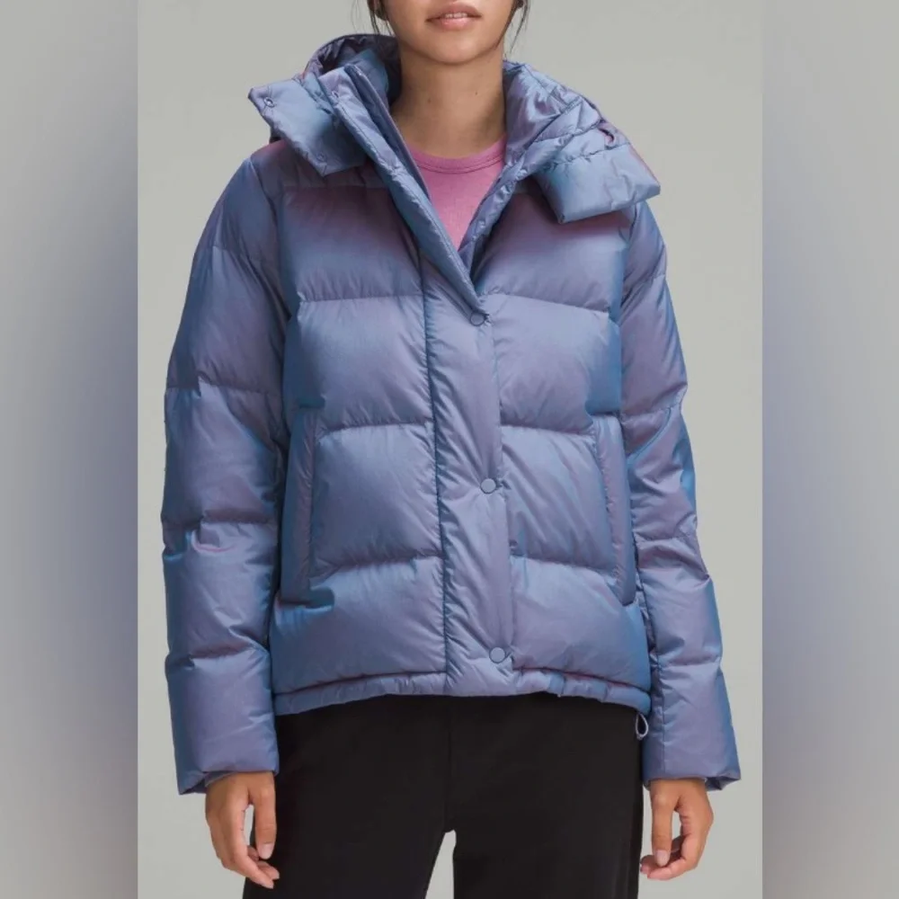 NWT Lululemon Wunder Puff Jacket Heathered Wild Indigo
